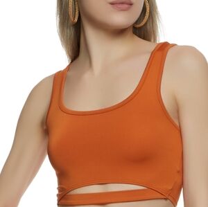 Women's Orange Sporty Bra Top